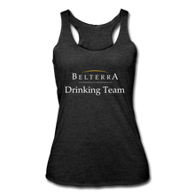 Load image into Gallery viewer, Belterra Drinking Team, Ladies Racerback Tank - heather black
